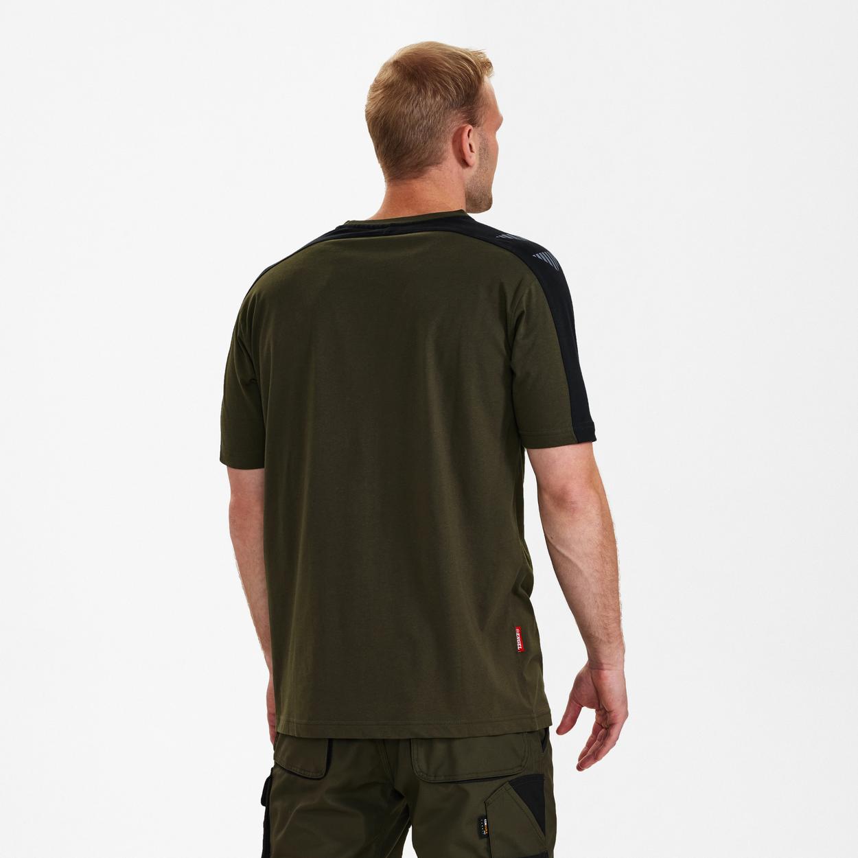 ENGEL Galaxy T-Shirt in Forest Green/Schwarz, Größe XS
