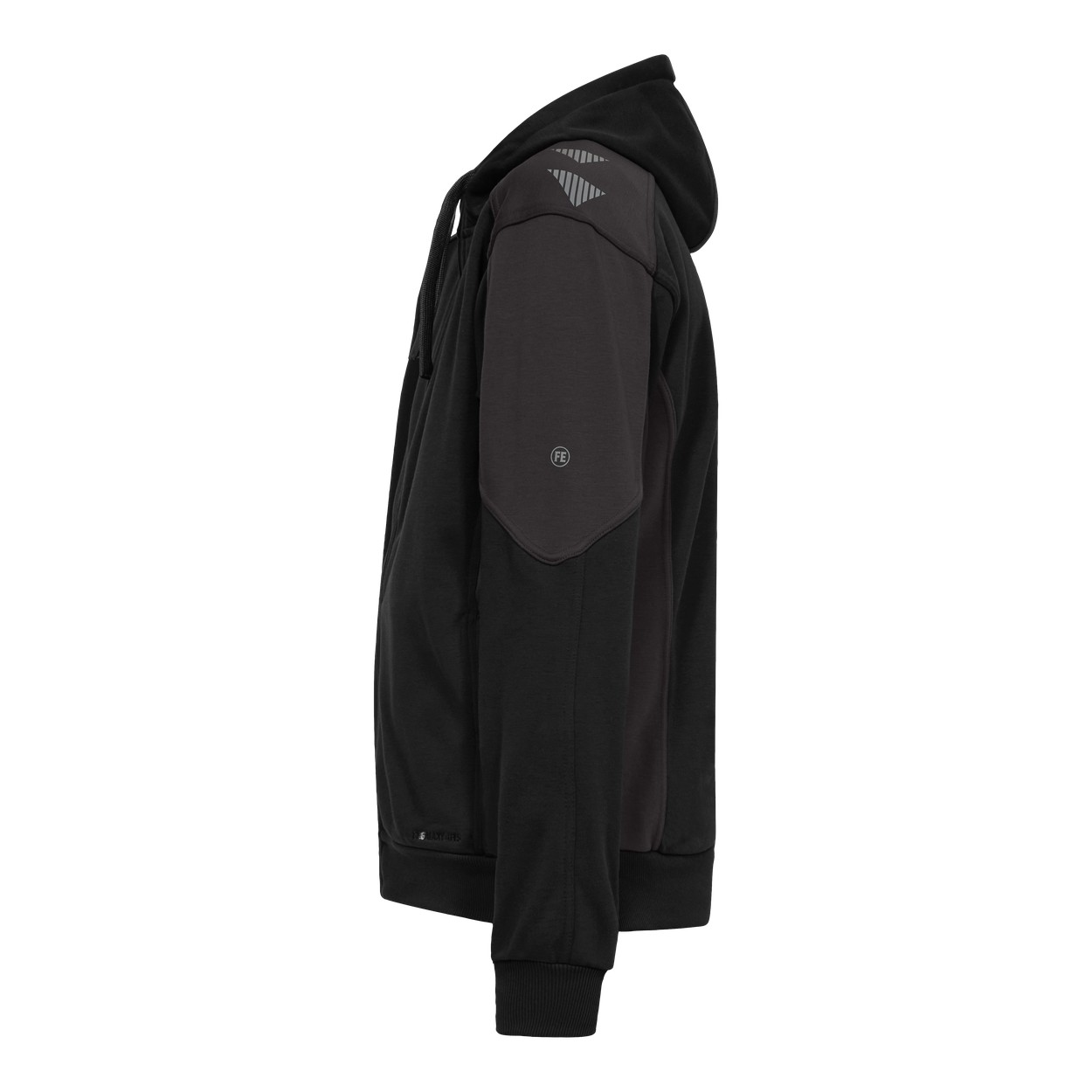 ENGEL Galaxy Sweatcardigan mit Kapuze in Schwarz/Anthrazit Grau, Größe XS