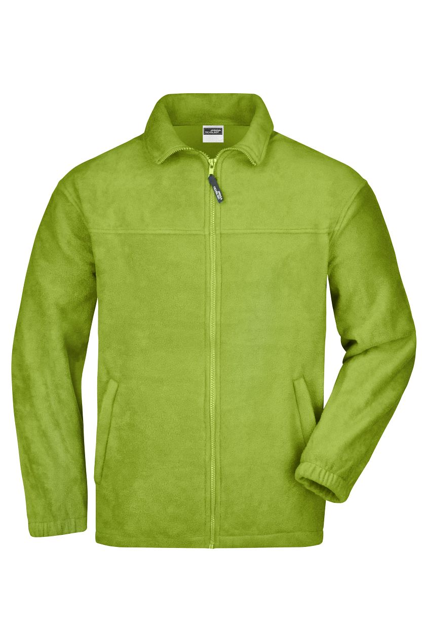 Full-Zip Fleece "JN044" in Lime-Green, Größe 4XL - Daiber