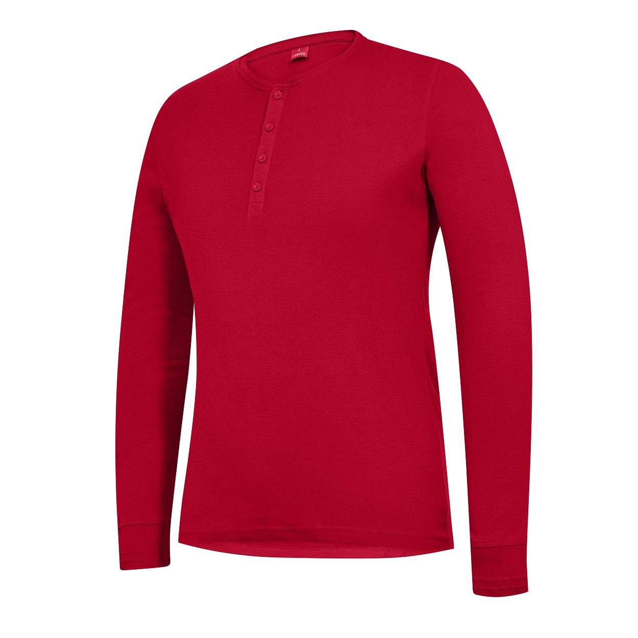 ENGEL Extend Grandad langarm-Shirt in Tomato Red, Größe XS