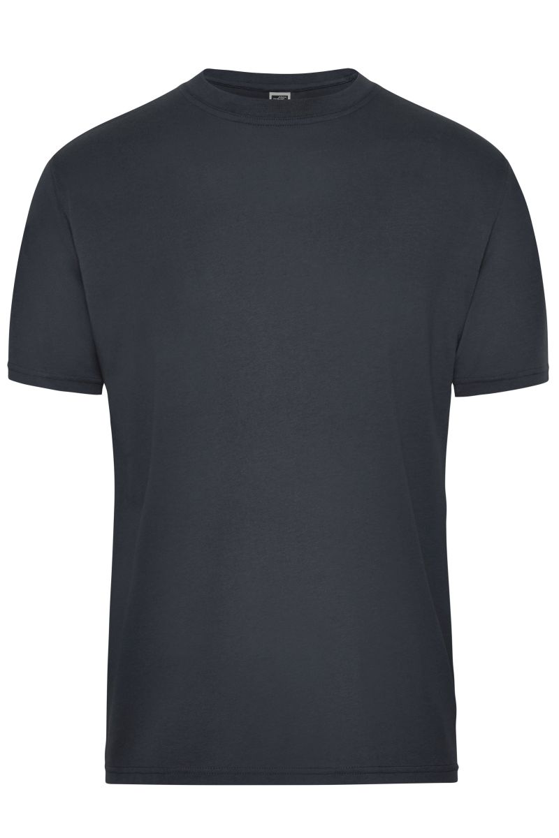 JN1808 Herren BIO Workwear T-Shirt in Carbon, Größe L von James & Nicholson