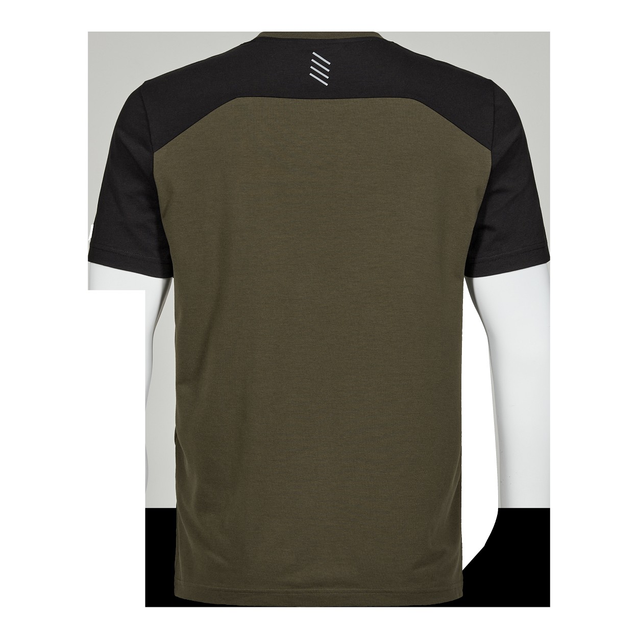 ENGEL Entire T-Shirt in Forest Green/Schwarz, Größe XS