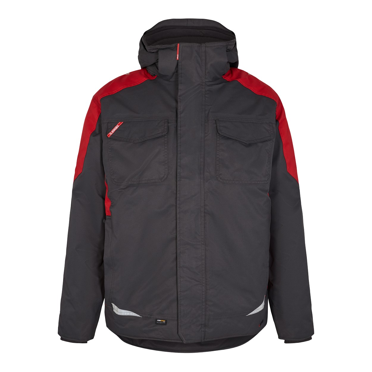ENGEL Galaxy Winterjacke in Anthrazit Grau/Tomato Red, Größe XS