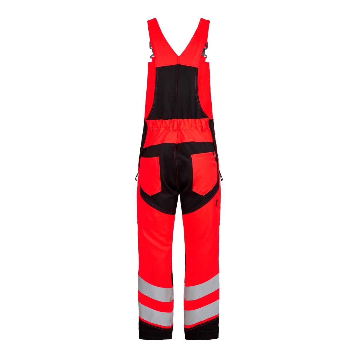 ENGEL Safety Latzhose mit 2-Wege-Stretch in Rot/Schwarz, Größe 26
