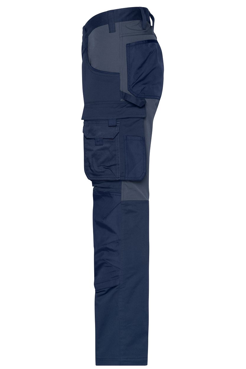 Workwear Stretch-Pants Slim Line GRS "JN1812" in Navy/Carbon, Größe 110 - Daiber