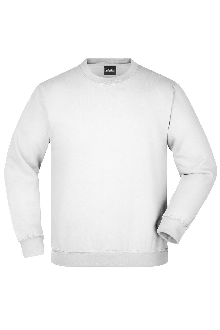 Round-Sweat Heavy Junior "JN040K" in White, Größe 2XL - Daiber