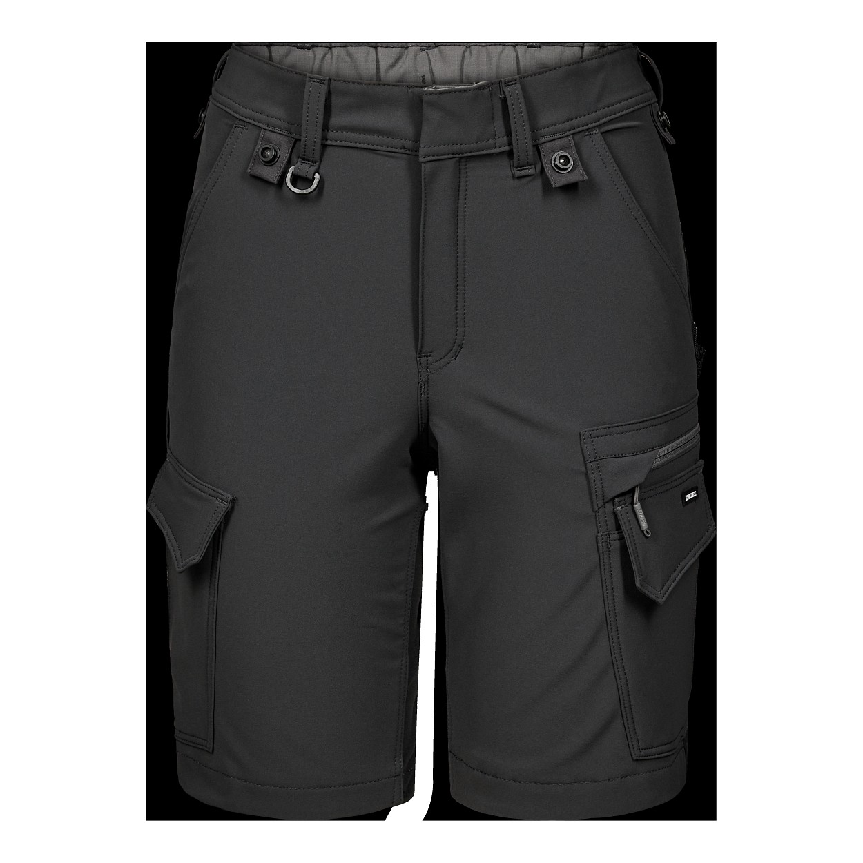 ENGEL Entire Damen Arbeitsshorts mit 4-Wege-Stretch in Anthrazitgrau/Schwarz, Größe 48