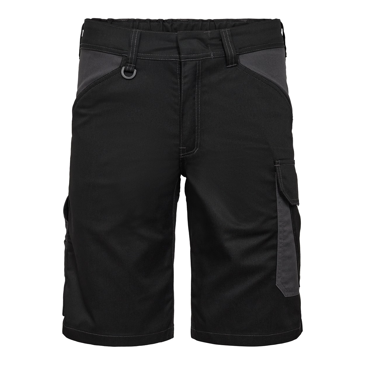ENGEL Venture Shorts mit verdeckte Knopfleiste in Schwarz/Anthrazit Grau, Größe 54