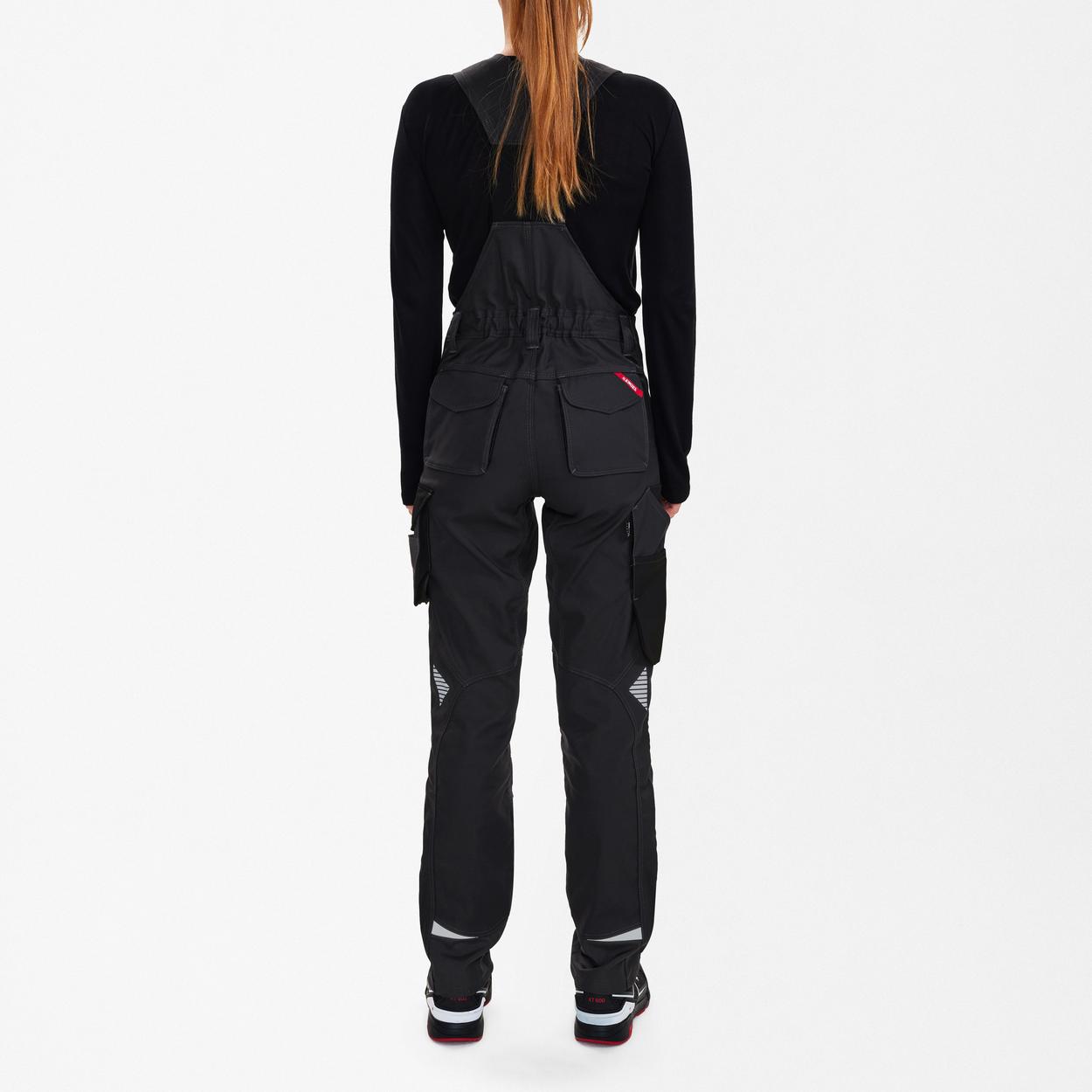 ENGEL Galaxy Damen Latzhose in Anthrazitgrau/Schwarz, Größe 48