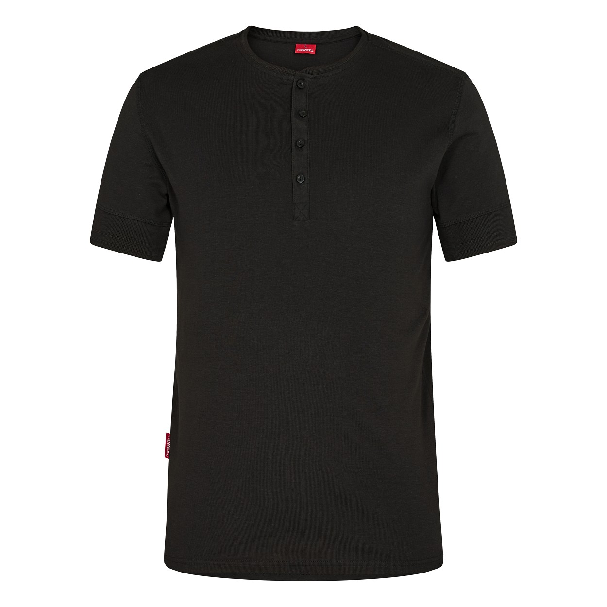 ENGEL Extend Grandad T-Shirt in Schwarz, Größe 2XL