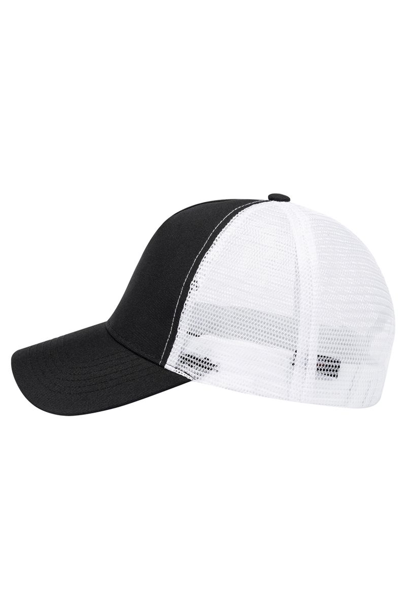 Trucker Mesh Cap in Schwarz / weiß von Karlowsky