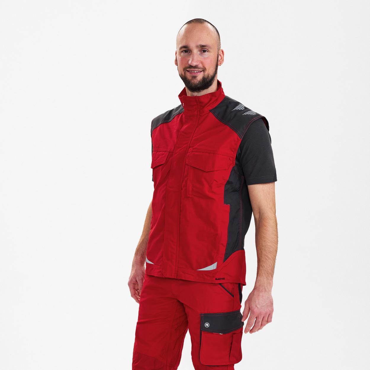 ENGEL Galaxy Serviceweste in Tomato Red/Anthrazit Grau, Größe XS