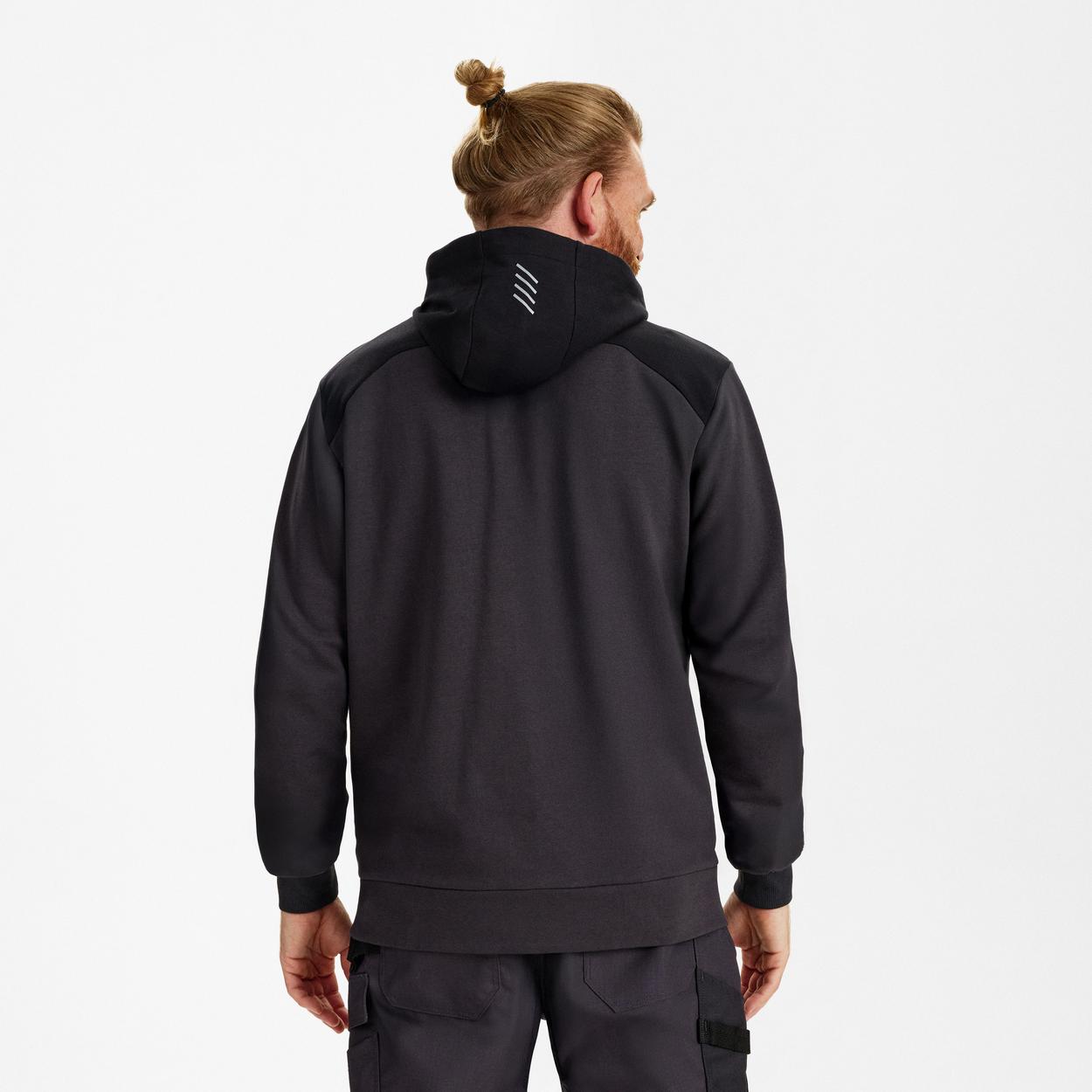 ENGEL Entire sweatcardigan mit kapuze in Anthrazitgrau/Schwarz, Größe XS