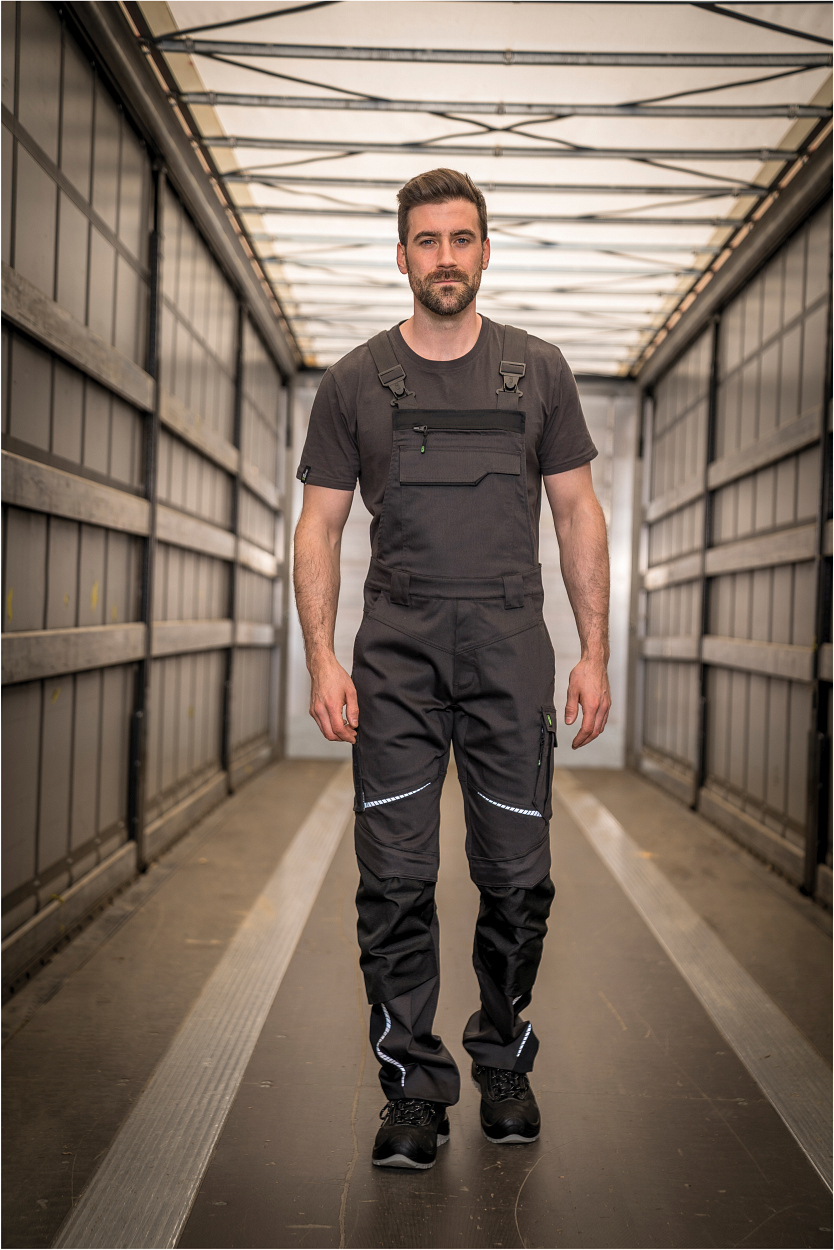 Latzhose FLEXL28 Flex Line in Anthrazit/Schwarz, Gr. 98 von Leibwächter