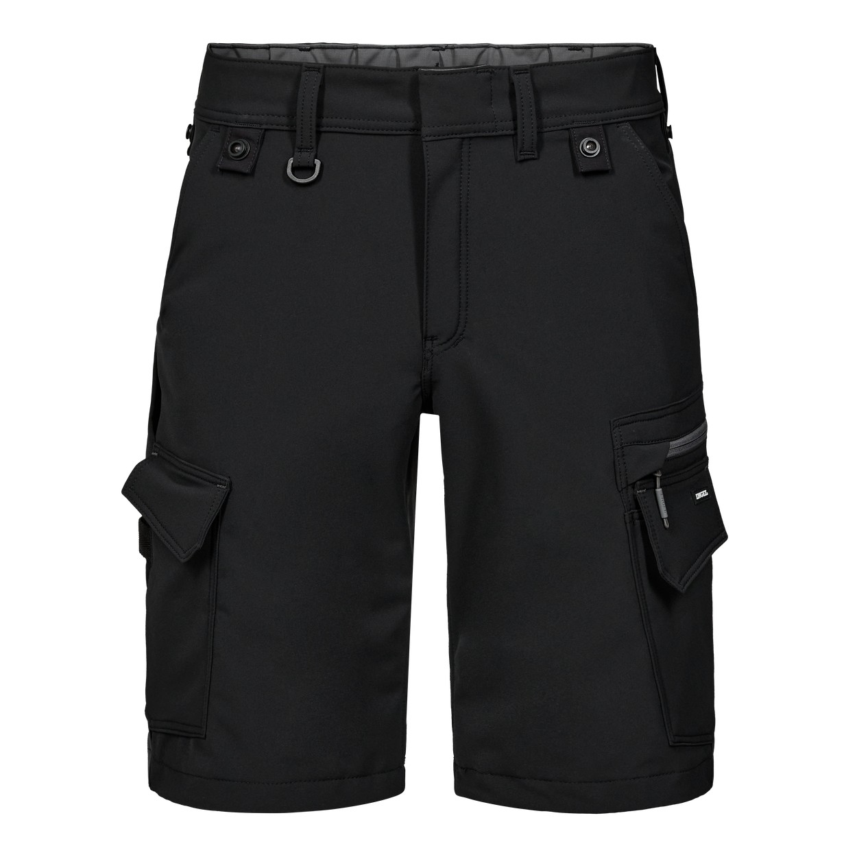 ENGEL Entire Arbeitsshorts mit 4-Wege-Stretch in Schwarz/Anthrazit Grau, Größe 54