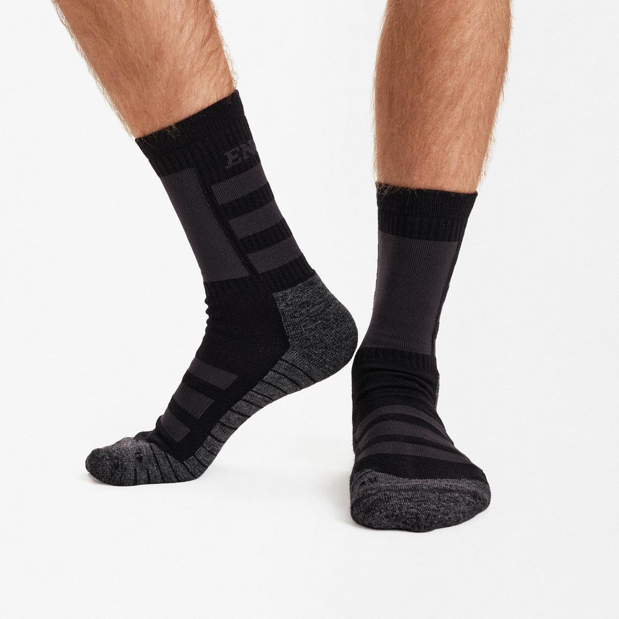 ENGEL Arbeitssocken in einer kräftigen Wollqualität 2er-Pack in Schwarz/Anthrazit Grau, Größe 47/48