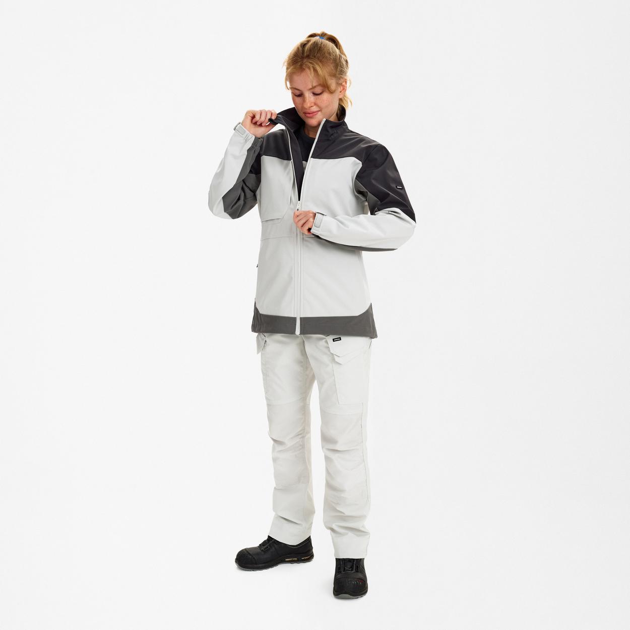 ENGEL Entire Damen Softshelljacke in Bone White / Anthracite Grey, Größe XS