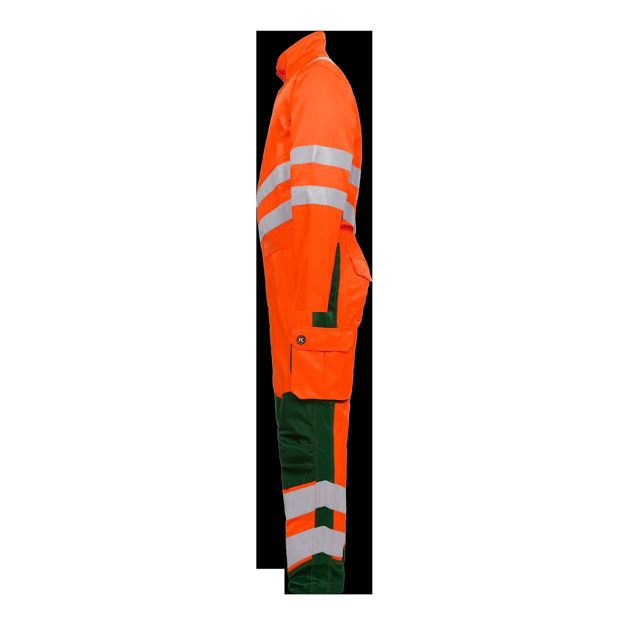 ENGEL Safety Light Overall in Orange/Grün, Größe XS