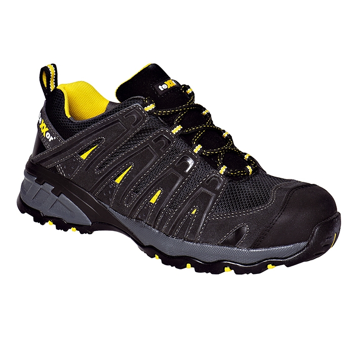 teXXor® S1-Sicherheitshalbschuhe LYON in Schwarz / Gelb, Gr. 41