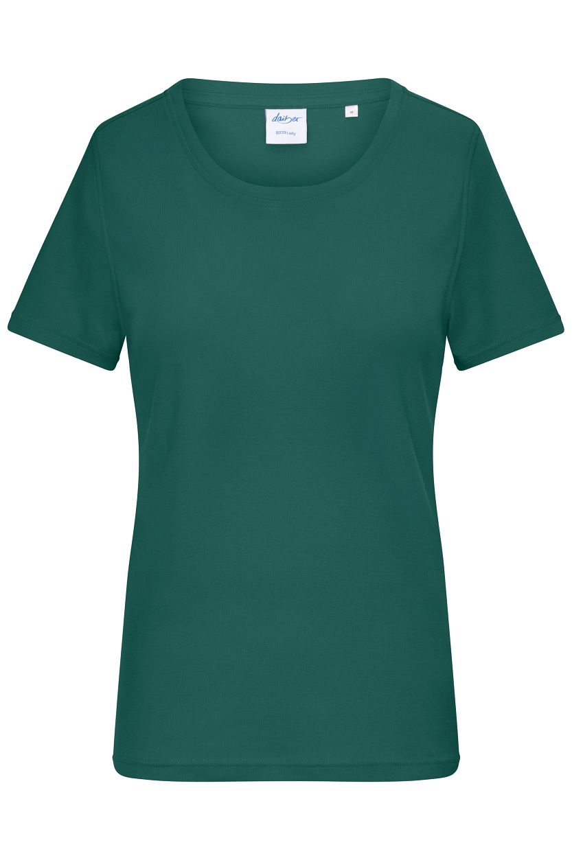 Ladies' T-Shirt 1:1 Rib OCS Standard "8039" in Smoky-Green, Größe 2XL - Daiber