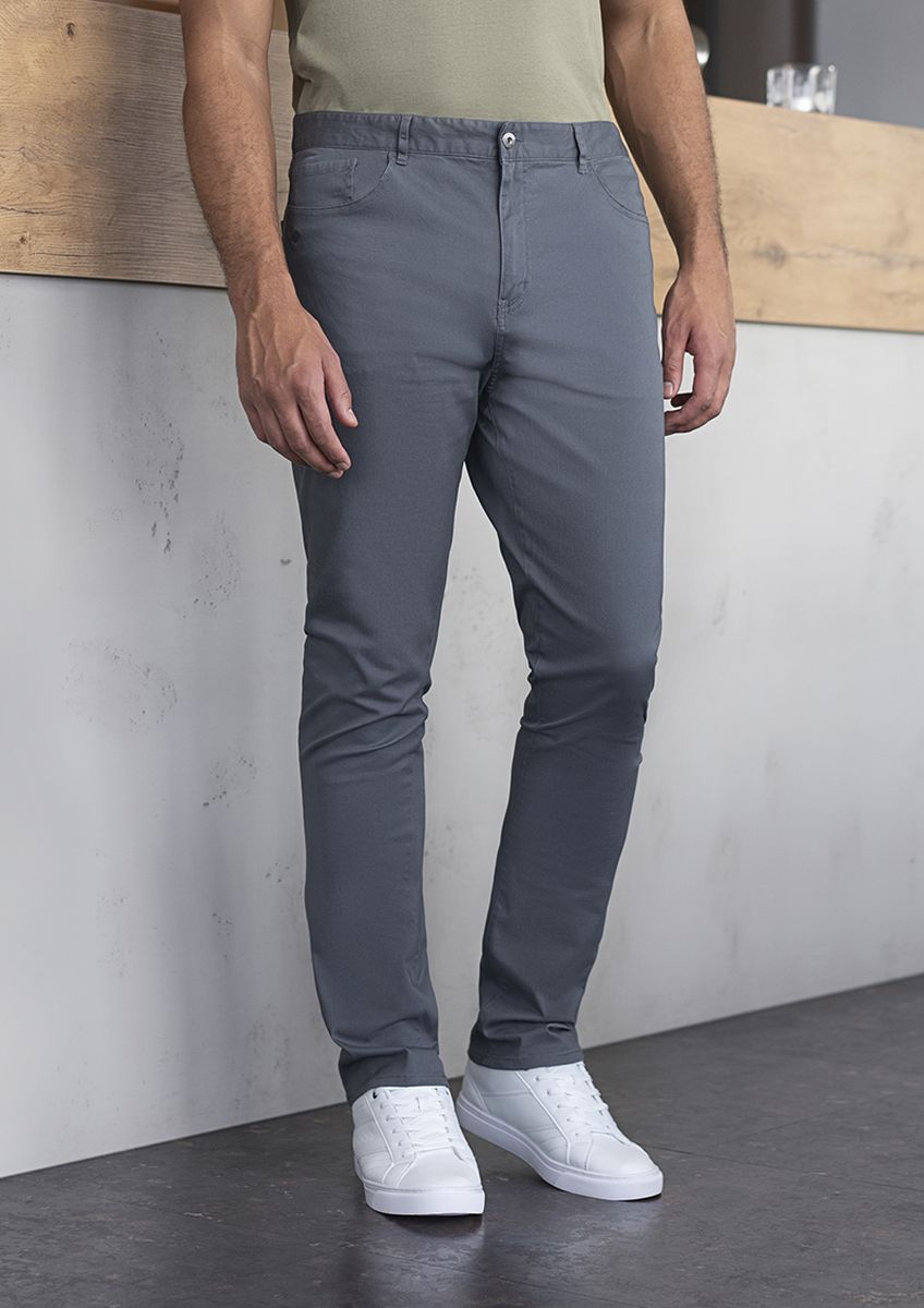 Herren 5-Pocket-Hose Classic-Stretch Größe 64/l in Anthrazit von Karlowsky