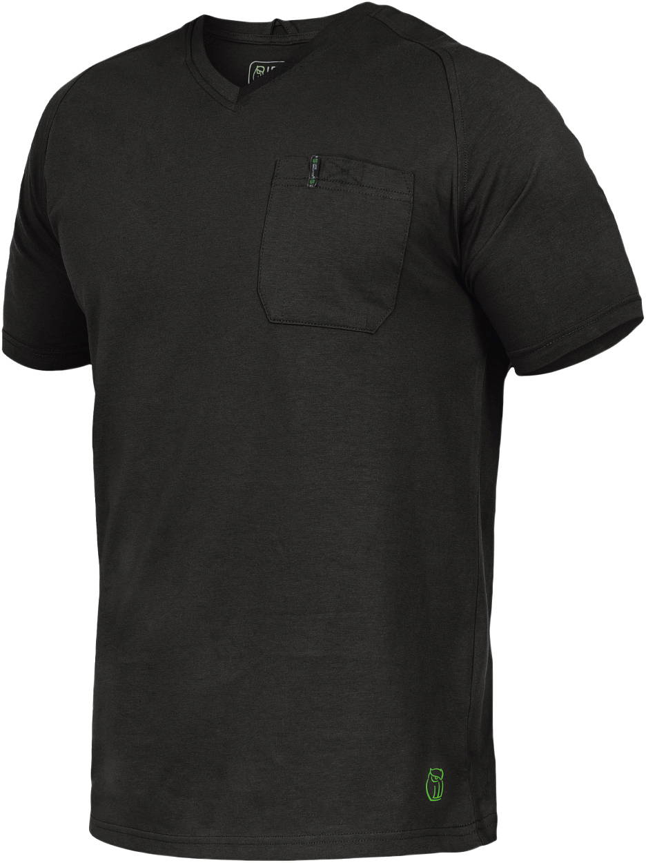 T-Shirt V-Neck Uwe FLEXT05 Flex Line in Schwarz, Gr. XS von Leibwächter