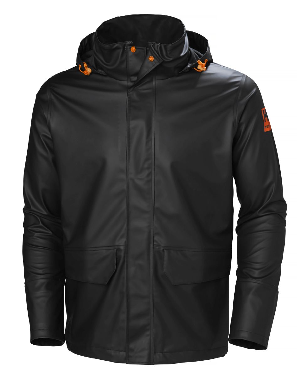 Wasserfeste Regenjacke Gale in Black, Gr. XL von Helly Hansen Workwear