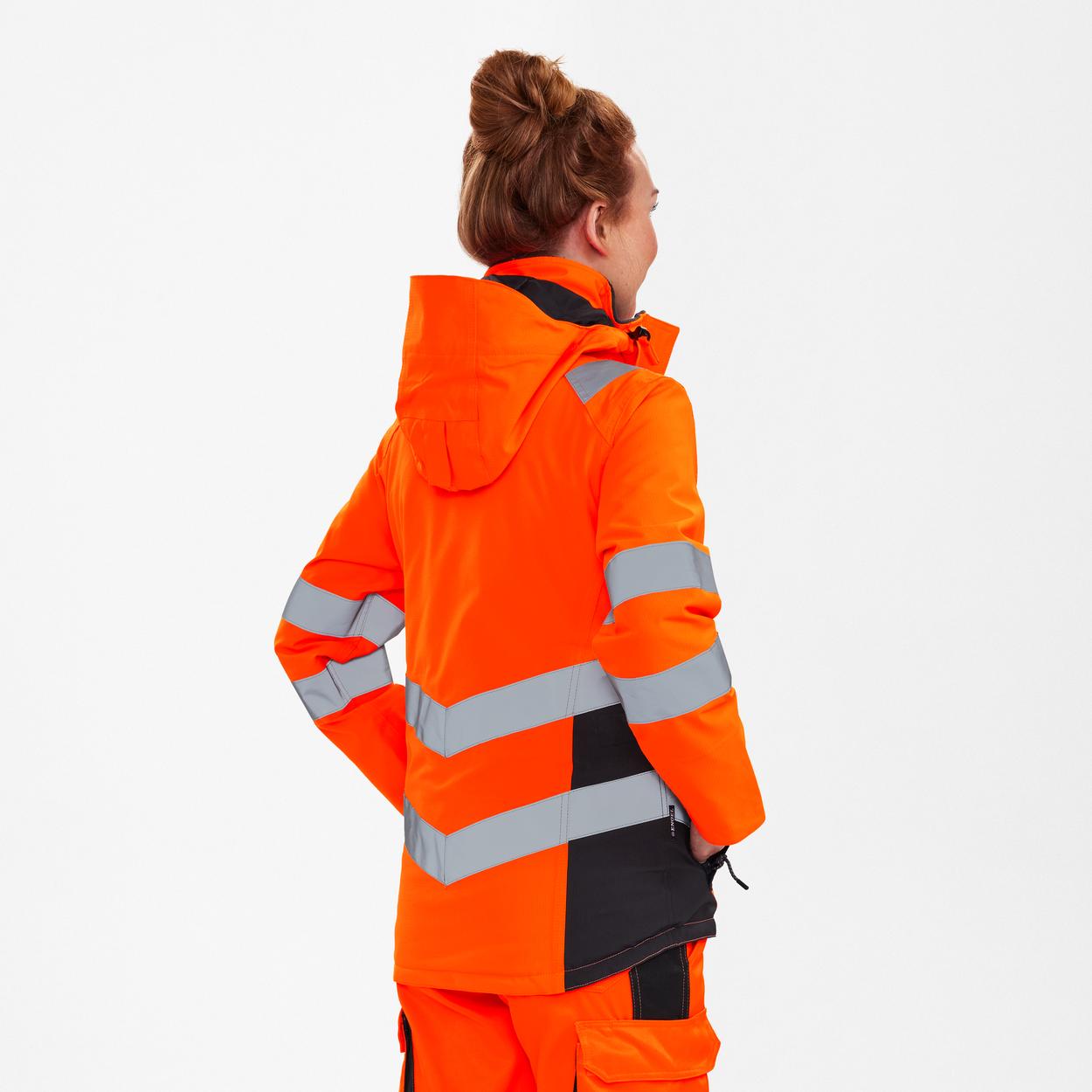 ENGEL Safety Damen Winterjacke in Orange/Anthrazit Grau, Größe XS