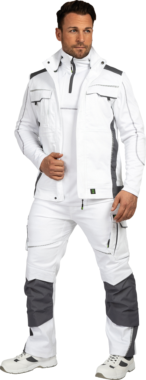 Weste Flex Line Weiß/Grau FLEXV, Gr. 2XL von Leibwächter