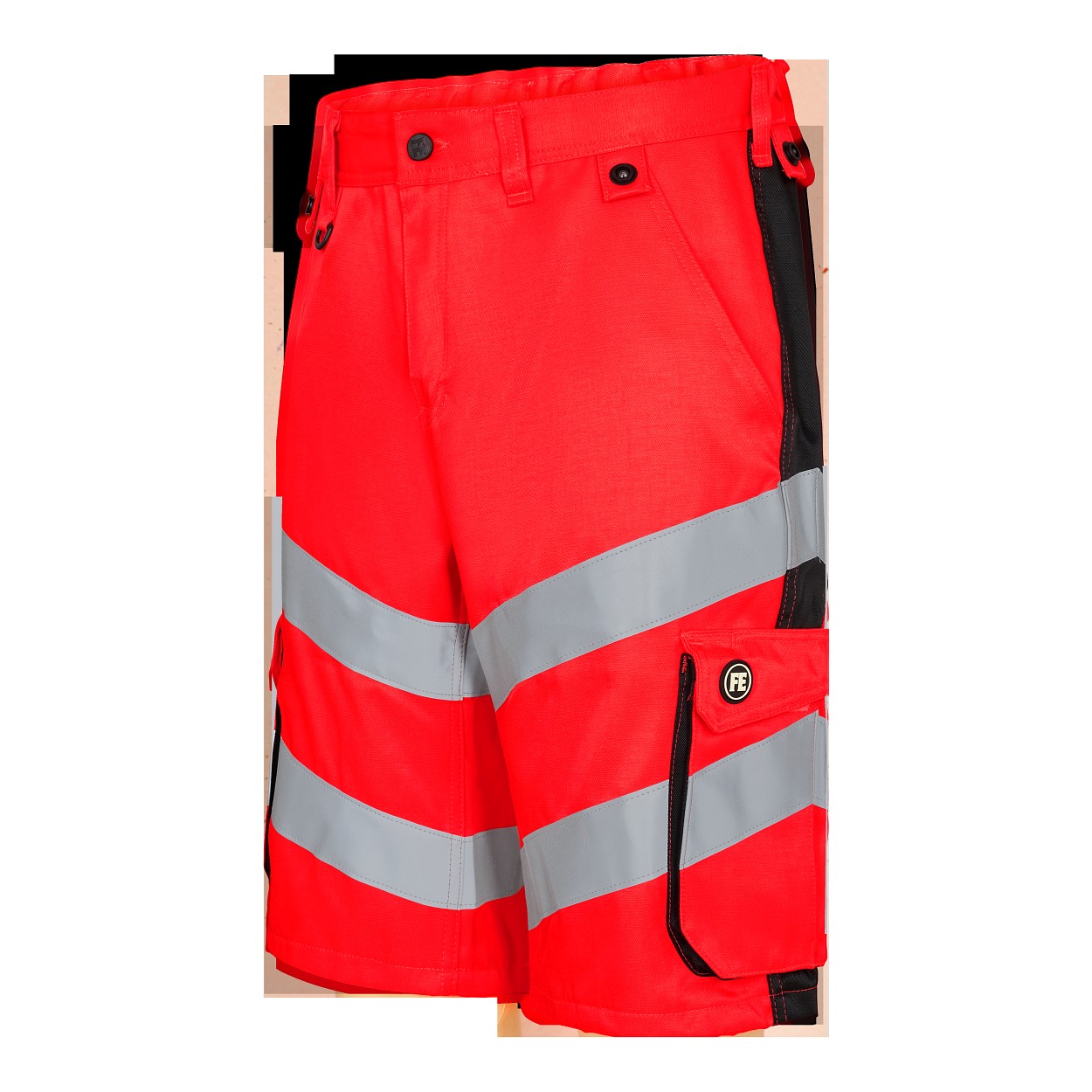 ENGEL Safety Light Arbeitsshorts in Rot/Schwarz, Größe 54