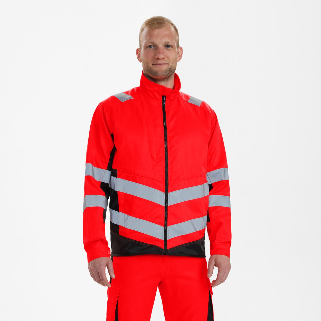 ENGEL Safety Light Arbeitsjacke in Rot/Schwarz, Größe XS