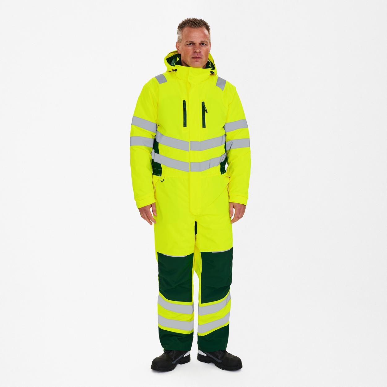 ENGEL Safety Winteroverall in Gelb/Grün, Größe XS