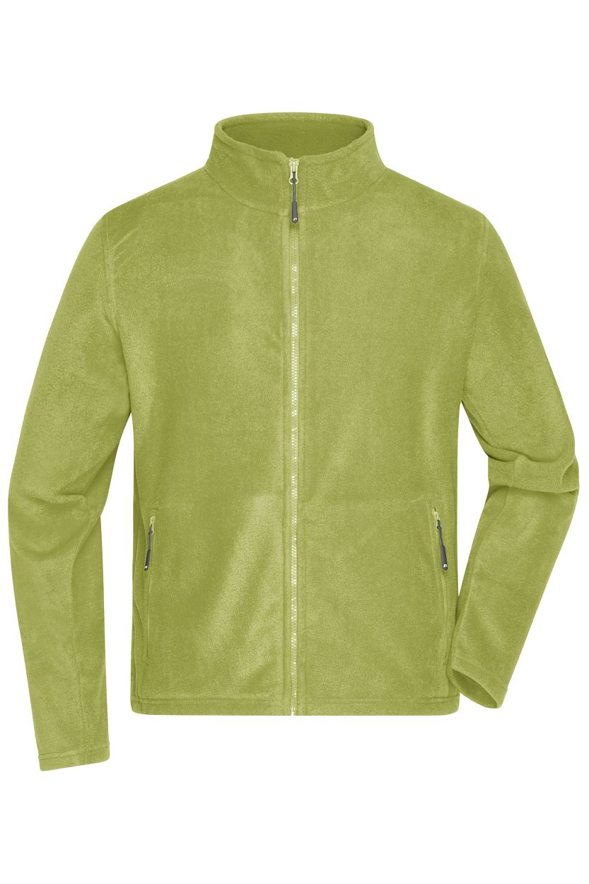 Men's Fleece Jacket "JN782" in Lime-Green, Größe 4XL - Daiber