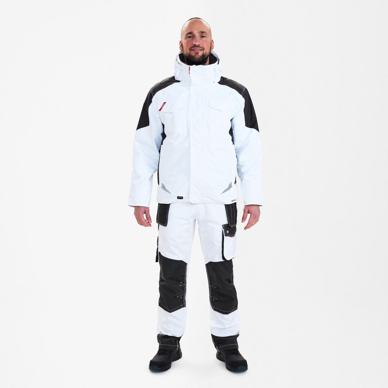 ENGEL Galaxy Winterjacke in Weiss/Anthrazit Grau, Größe XS