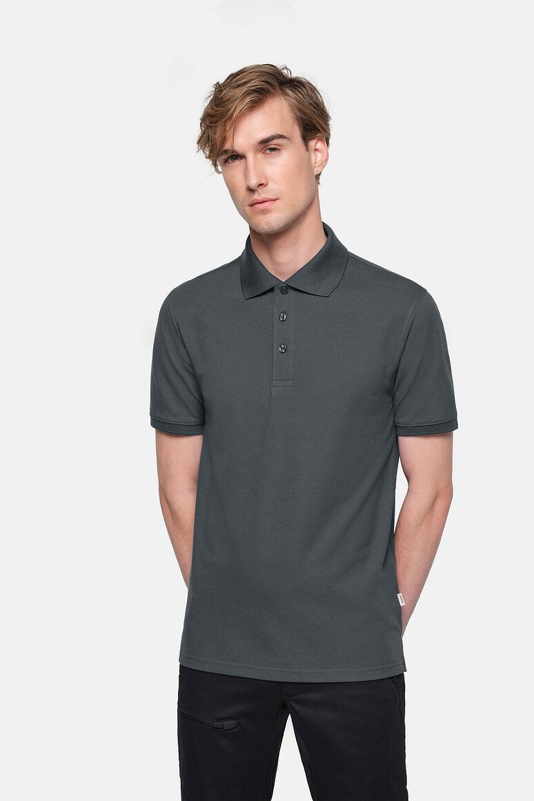 HAKRO 569 Poloshirt MIKRALINAR® ECO in anthrazit, Größe 6XL