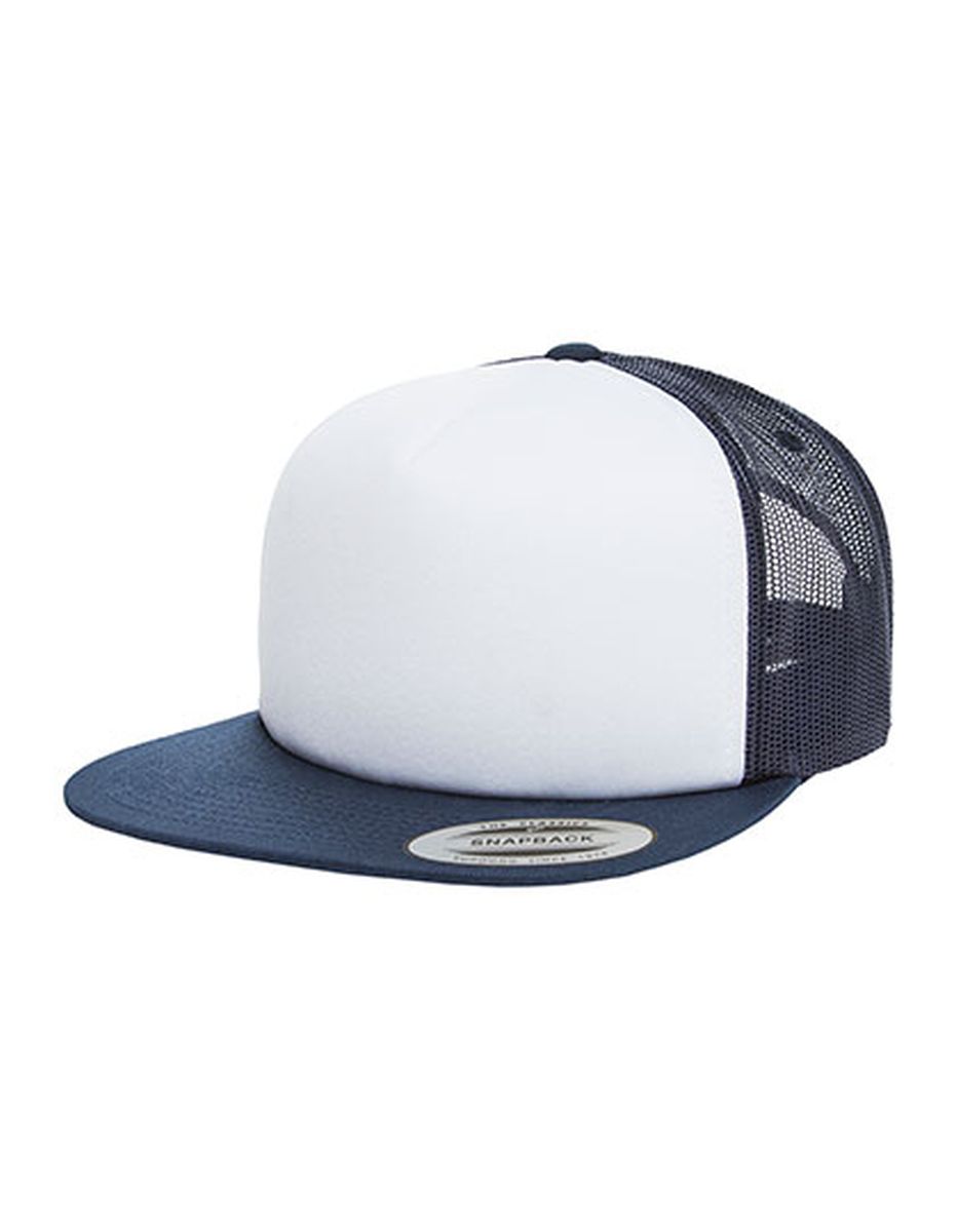 FLEXFIT Foam Trucker With White Front in Navy, Größe One Size