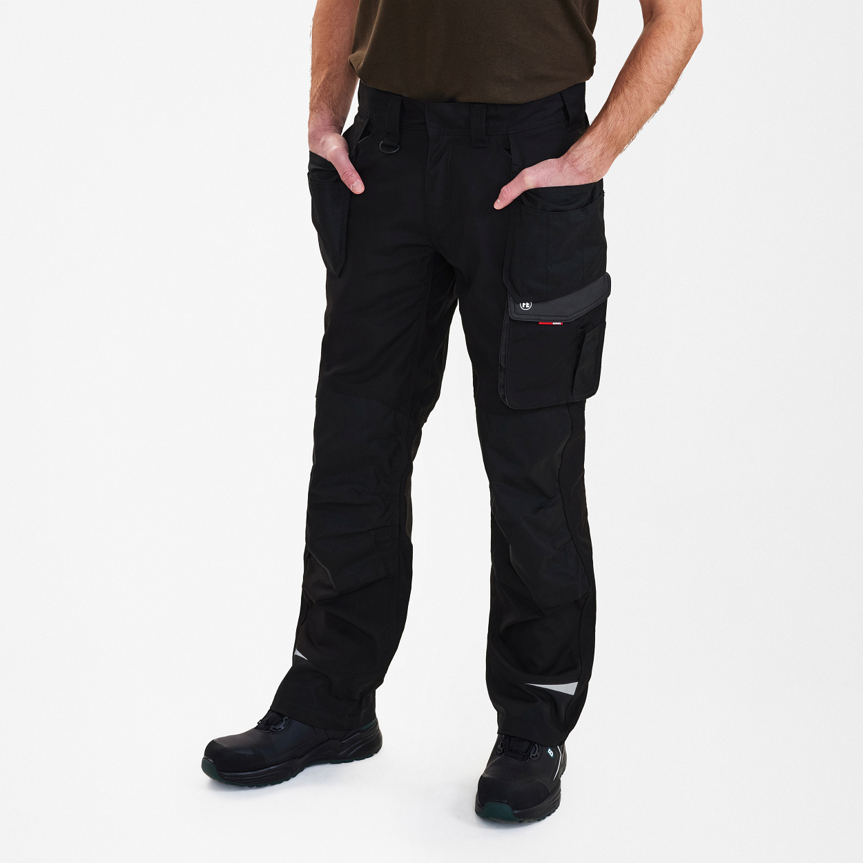 ENGEL Galaxy Arbeitshose mit Holstertaschen in Schwarz/Anthrazit Grau, Größe 106