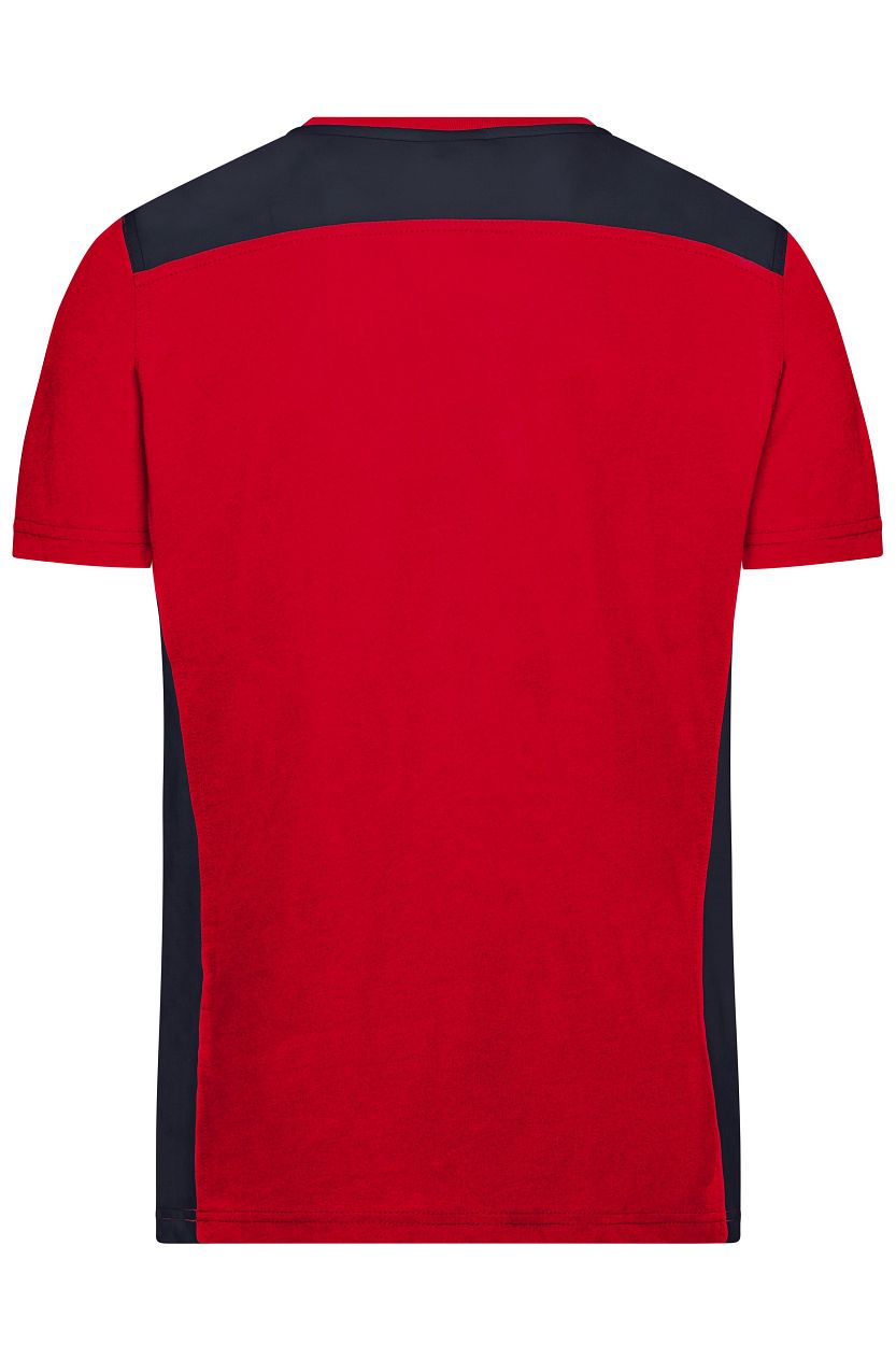 Men's Workwear T-Shirt - COLOR - "JN860" in Red/Navy, Größe 6XL - Daiber