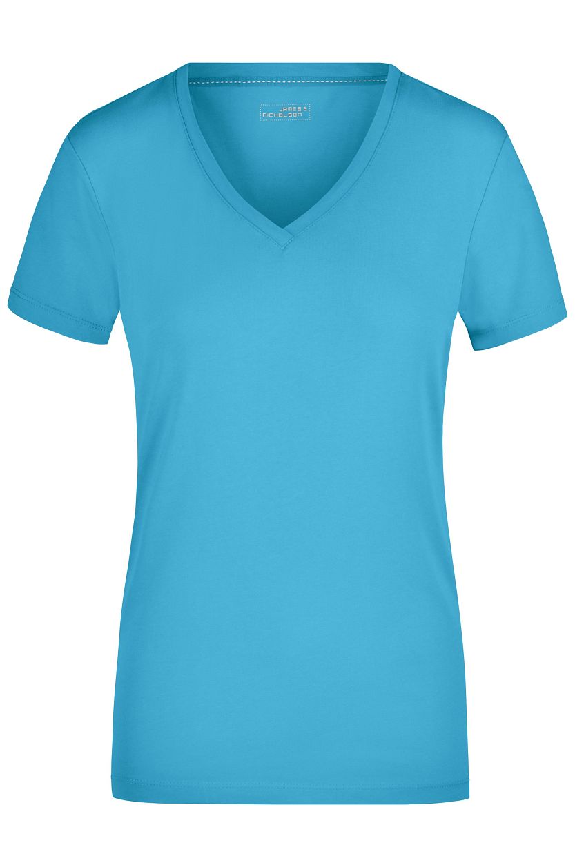 Ladies' Stretch V-T "JN928" in Turquoise, Größe 2XL - Daiber