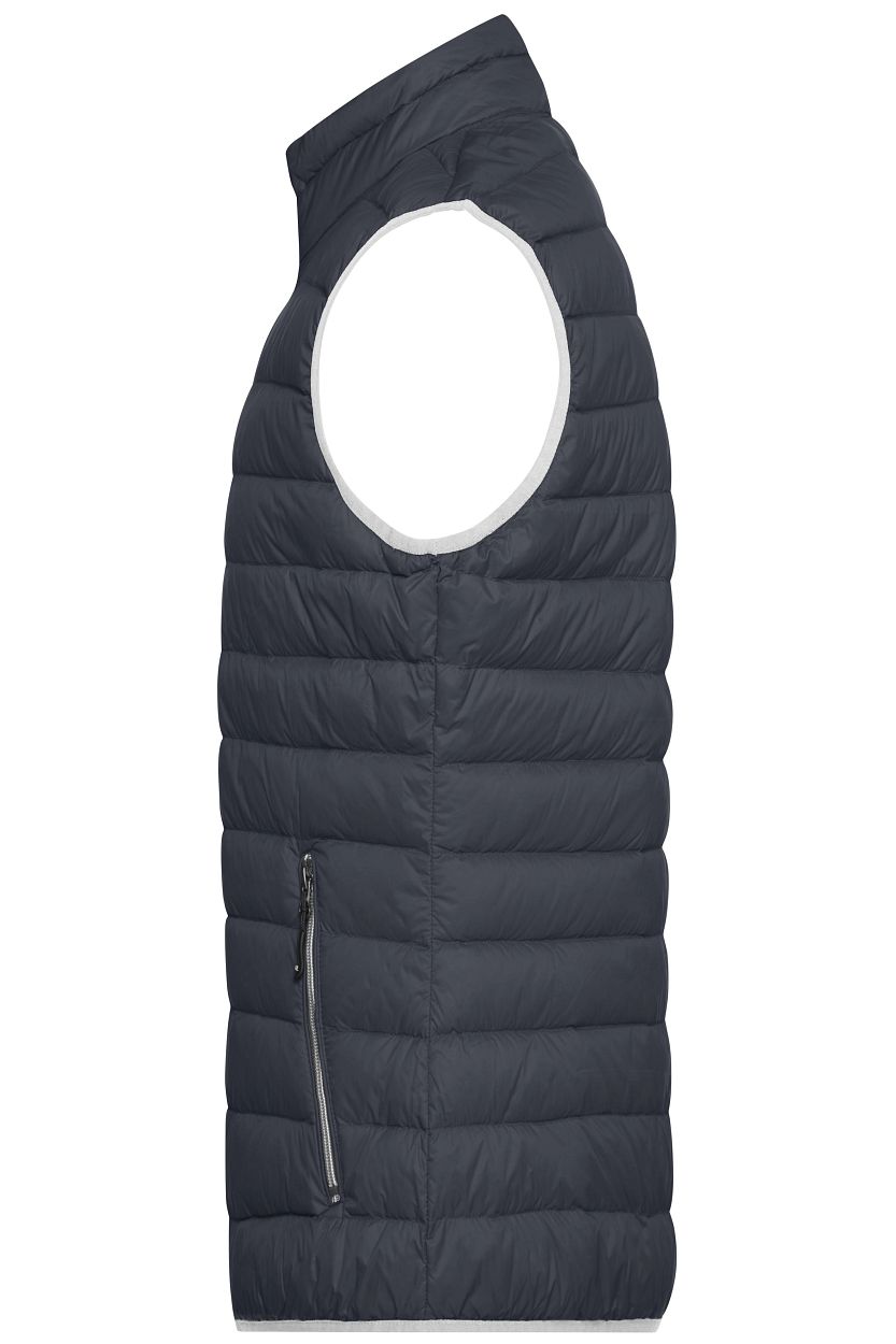 Men's Down Vest "JN1138" in Graphite/Silver, Größe 3XL - Daiber