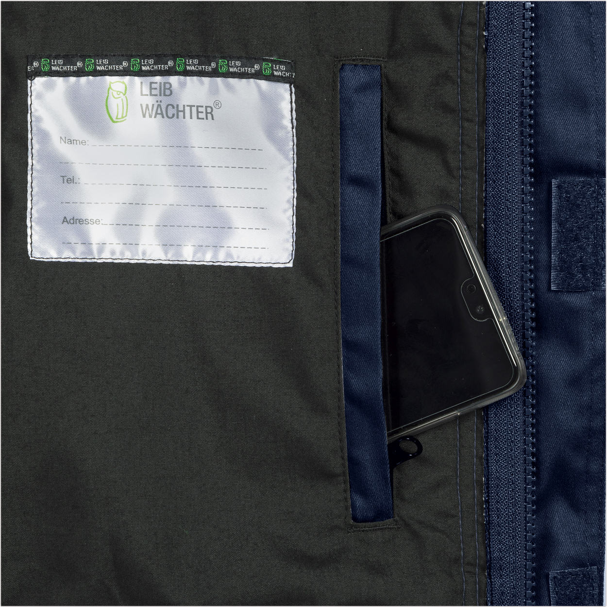 Weste FLEXV30 Flex Line in Marine/Schwarz, Gr. 7XL von Leibwächter