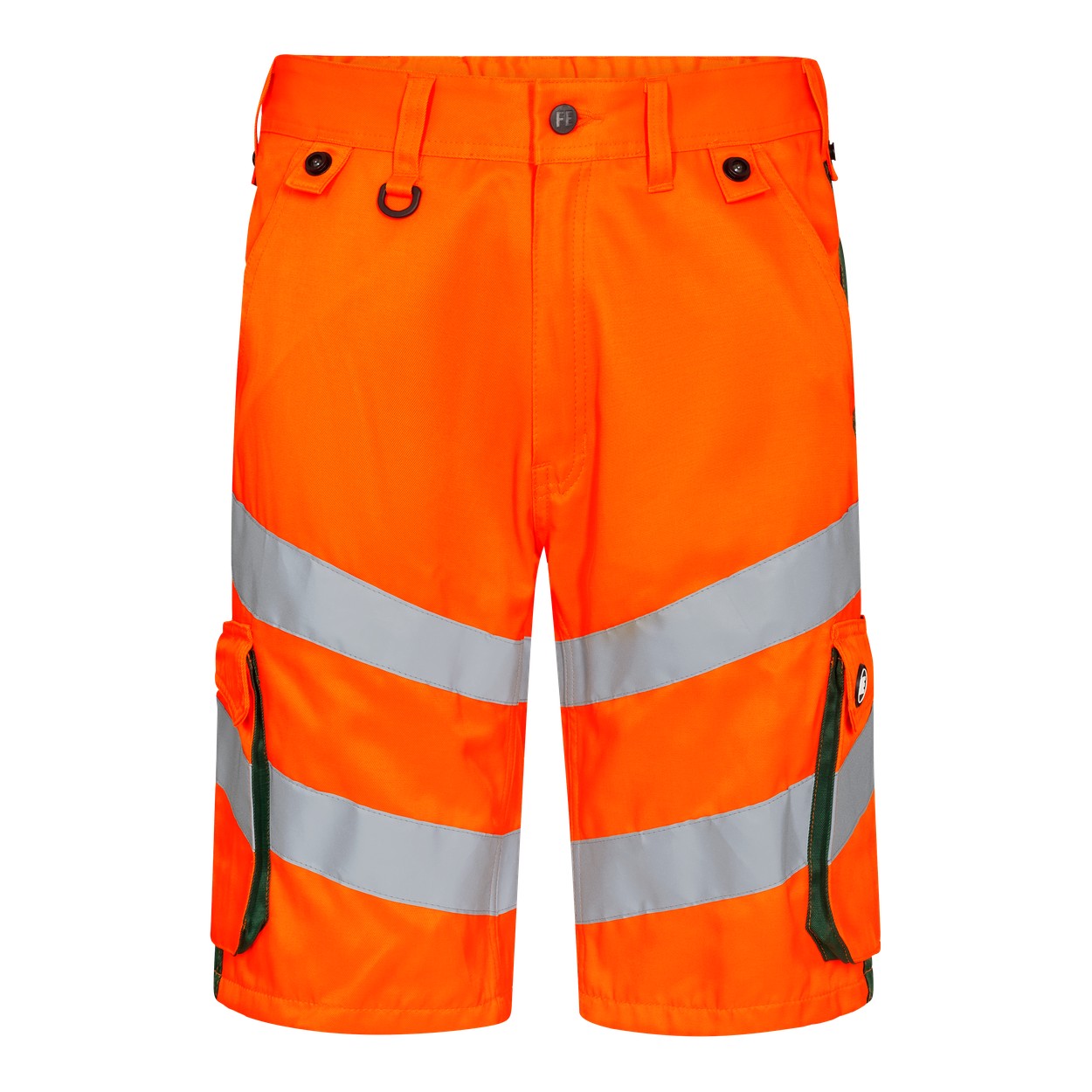 ENGEL Safety Light Arbeitsshorts in Orange/Grün, Größe 54