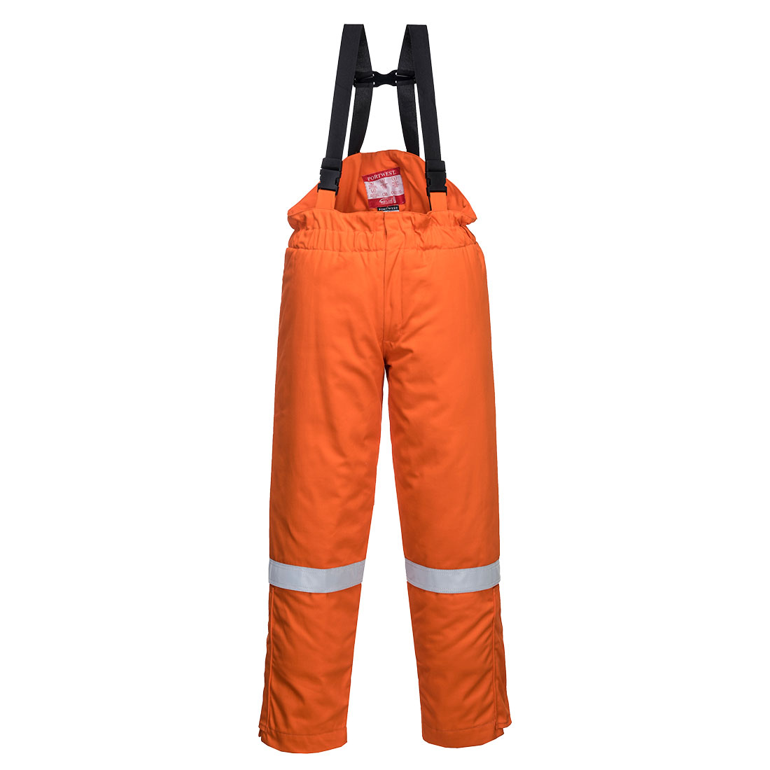 Flammhemmende Antistatik Winterlatzhose FR58 in Orange, Größe L von Portwest