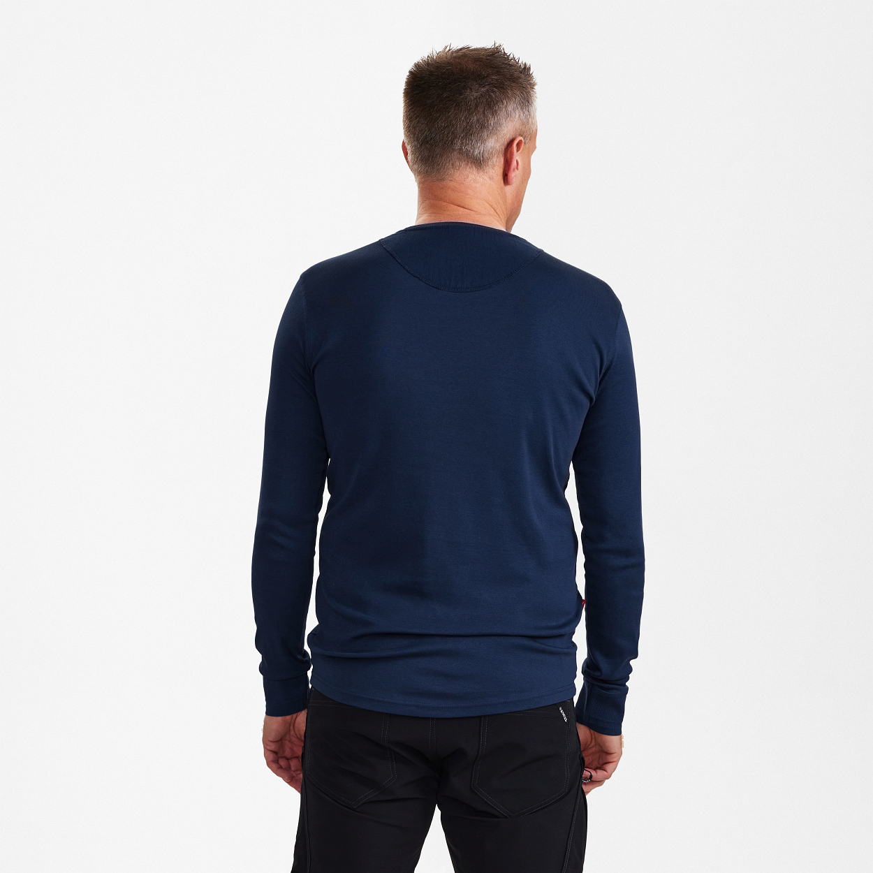 ENGEL Extend Grandad langarm-Shirt in Blue Ink, Größe XS