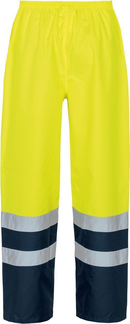 Warnschutz-Kontrast-Regenhose leuchtgelb-marine in Gr. XXL von Vizwell