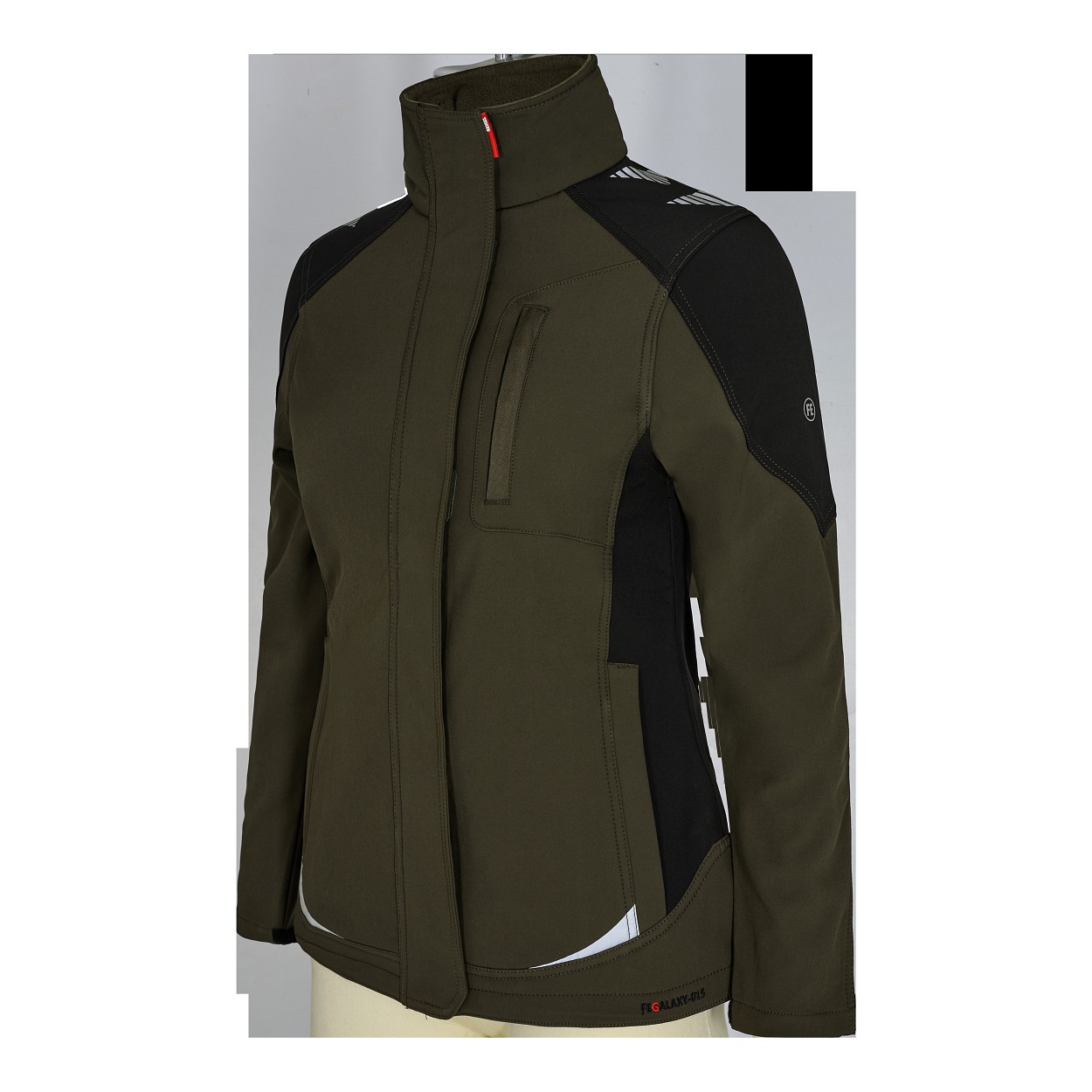 ENGEL Galaxy Damen Softshelljacke in Forest Green/Schwarz, Größe XS