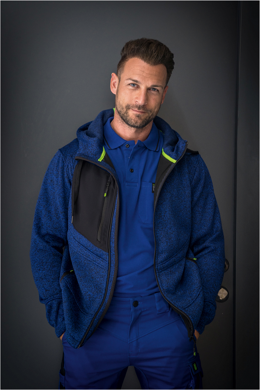 Strickjacke Casual Line Unisex Kornblau CASTJ, Gr. 2XL von Leibwächter