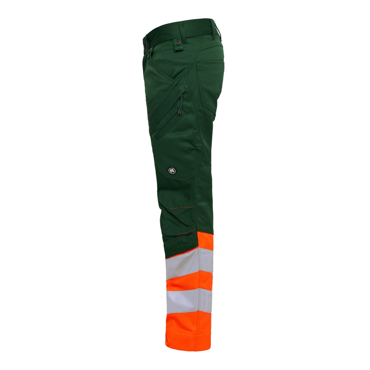 ENGEL Safety Arbeitshose mit 2-Wege-Stretch in Grün/Orange, Größe 26