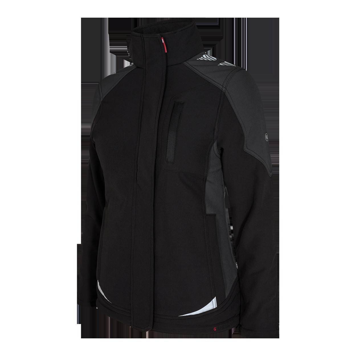 ENGEL Galaxy Damen Softshelljacke in Schwarz/Anthrazit Grau, Größe XS