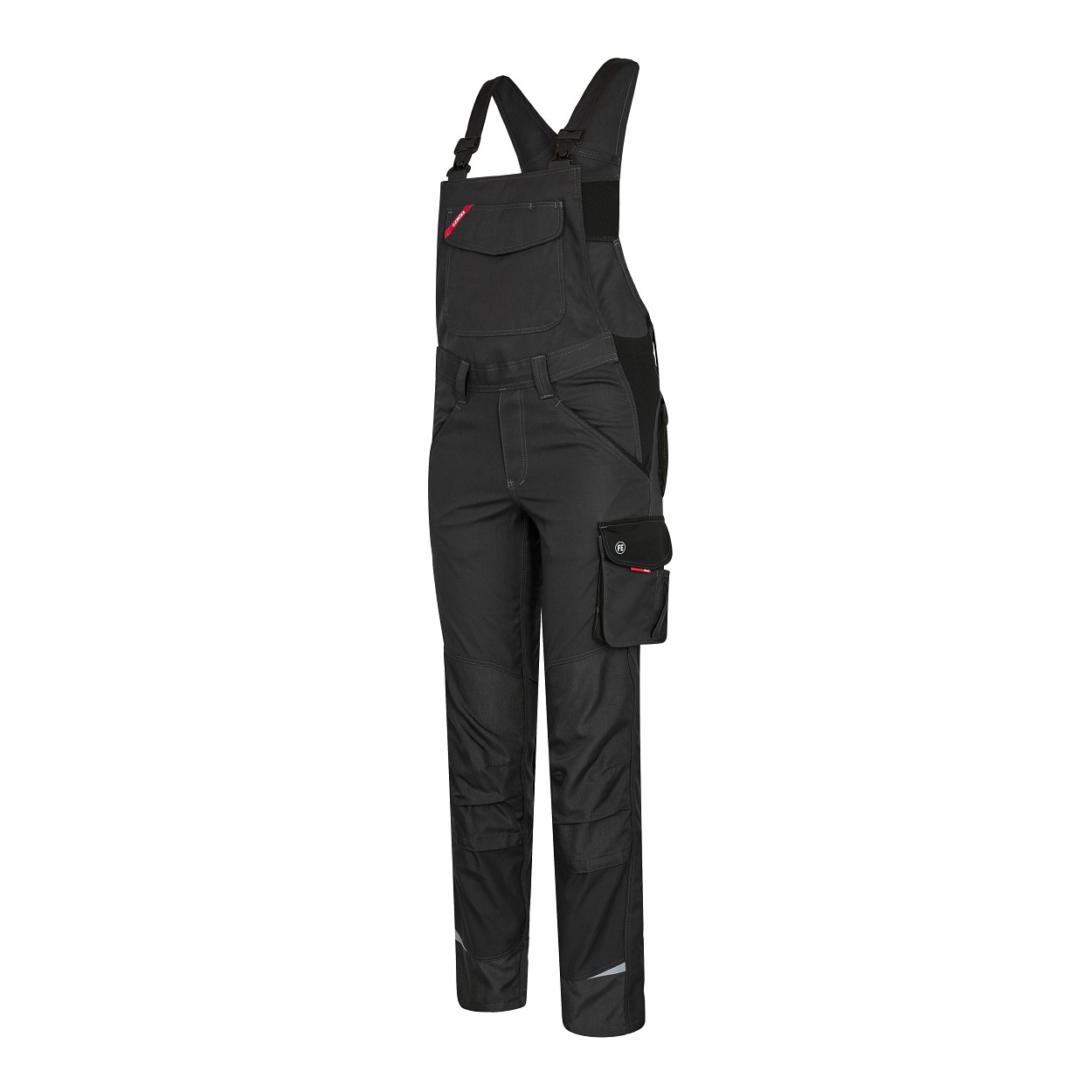 ENGEL Galaxy Damen Latzhose in Anthrazitgrau/Schwarz, Größe 48